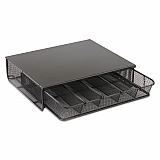 Onyx One Drawer Hospitality Organizer, 5 Compartments, 12.5 x 11.25 x 3.25, Black (3274BL)