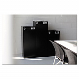 Public Square Recycling Receptacles, Paper Recycling, 42 gal, Steel, Black (2984BL)