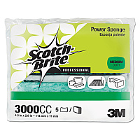 Power Sponge 3000, 2.8 x 4.5, 0.6" Thick, Blue/Teal, 5/Pack (3000CC)