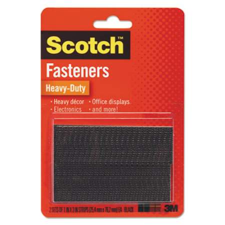 Scotch Heavy-Duty All-Weather Fasteners, 1" x 3", Black, 2/Pack (RFD7091)