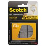 Scotch Outdoor Fasteners, 0.88" x 0.88", Clear, 6/Pack (RFLD7020)