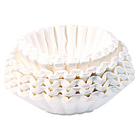 Commercial Coffee Filters, 32 Cup Size, Flat Bottom, 50/Cluster, 10 Clusters/Pack (GOURMET504)