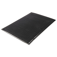 Soft Step Supreme Anti-Fatigue Floor Mat, Rectangular, Black Cross-Hatch Embossed Surface, 36" x 60" (24030501DIAM)