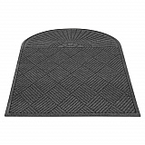 EcoGuard Diamond Floor Mats, Rectangular with Single Fan, Charcoal Gray Carpeted Surface, 72" x 36" (EGDSF030604)