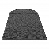 EcoGuard Diamond Floor Mats, Rectangular with Single Fan, Charcoal Gray Carpeted Surface, 96" x 48" (EGDSF040804)