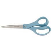 Fiskars Contoured Performance Scissors, 8" Long, 3.5" Cut Length, Blue Straight Handle (1424901005)