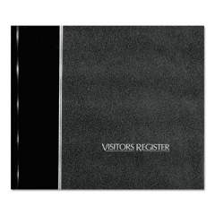 National Hardcover Visitor Register Book, Black Cover, 9.78 x 8.5 Sheets, 128 Sheets/Book (57802)