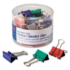 Officemate Assorted Colors Binder Clips, Medium, 24/Pack (31029)