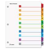 Cardinal QuickStep OneStep Printable Table of Contents and Dividers, 10-Tab, 1 to 10, 11 x 8.5, White, 24 Sets (61038)