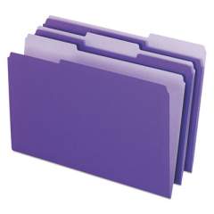 Pendaflex Interior File Folders, 1/3-Cut Tabs, Legal Size, Violet, 100/Box (435013VIO)