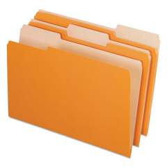Pendaflex Interior File Folders, 1/3-Cut Tabs, Legal Size, Orange, 100/Box (435013ORA)
