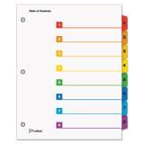 Cardinal OneStep Printable Table of Contents and Dividers, 8-Tab, 1 to 8, 11 x 8.5, White, 1 Set (60818)