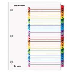 Cardinal OneStep Printable Table of Contents and Dividers, 26-Tab, A to Z, 11 x 8.5, White, 1 Set (60218)