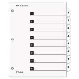 Cardinal QuickStep OneStep Printable Table of Contents and Dividers, 8-Tab, 1 to 8, 11 x 8.5, White, 24 Sets (60833)