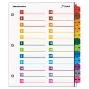 Cardinal OneStep Printable Table of Contents and Dividers - Double Column, 24-Tab, 1 to 24, 11 x 8.5, White, 1 Set (60960)