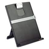 3M Fold-Flat Freestanding Desktop Copyholder, 150 Sheet Capacity, Plastic, Black/Silver Clip (DH340MB)