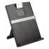 3M Fold-Flat Freestanding Desktop Copyholder, 150 Sheet Capacity, Plastic, Black/Silver Clip (DH340MB)