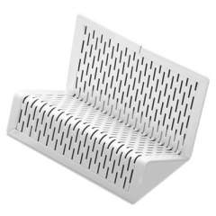 Artistic Urban Collection Punched Metal Business Card Holder, Holds 50 2 x 3.5 Cards, Perforated Steel, White (ART20001WH)
