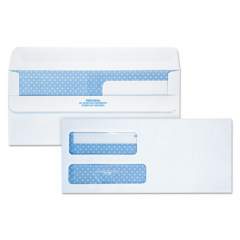 Quality Park Double Window Redi-Seal Security-Tinted Envelope, #9, Commercial Flap, Redi-Seal Closure, 3.88 x 8.88, White, 250/Carton (24519)