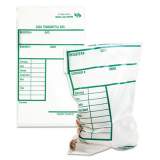 Quality Park Cash Transmittal Bags, Printed Info Block, 6 x 9, Clear, 100/Pack (45220)