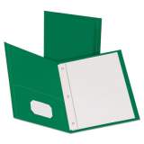 Oxford Twin-Pocket Folders with 3 Fasteners, 0.5" Capacity, 11 x 8.5, Green, 25/Box (57756)