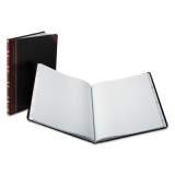 Boorum & Pease Extra-Durable Bound Book, Single-Page Record-Rule Format, Black/Maroon/Gold Cover, 11.94 x 9.78 Sheets, 150 Sheets/Book (16021215F)