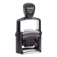 Trodat Professional 5-in-1 Date Stamp, Self-Inking, 1.13" x 2", Blue/Red (T5444)