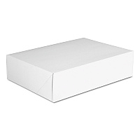Clay-Coated Donut Boxes, 12.88 x 23 x 12.75, White, Paper, 125/Carton (1213)