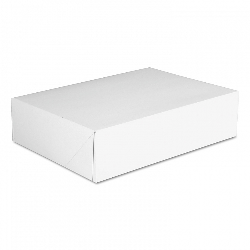Clay-Coated Donut Boxes, 12.88 x 23 x 12.75, White, Paper, 125/Carton (1213)
