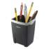 Fellowes Office Suites Divided Pencil Cup, Plastic, 3 1/16 x 3 1/16 x 4 1/4, Black/Silver (8032301)