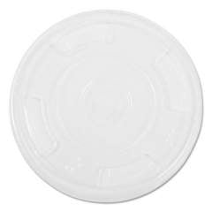 NatureHouse Compostable Cold Cup Lids, Flat, Fits 10 oz to 16 oz Cups, Clear, 1,000/Carton (FK09)