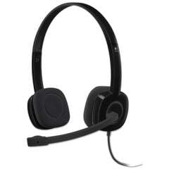 Logitech H151 Binaural Over-the-Head Stereo Headset, Black (981000587)