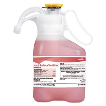 Diversey Hard Surface Sanitizer, Red, 1.4 L Bottle, 2/Carton (5509084)