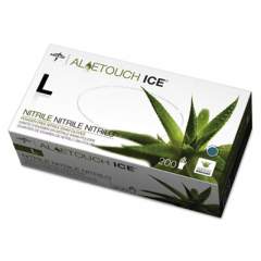 Medline Aloetouch Ice Nitrile Exam Gloves, Large, Green, 200/Box (MDS195286)