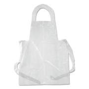 Boardwalk Poly Apron, White, 28 In. X 55 In., 1 Mil., One Size Fits All, 100/pack (DAK2855)