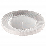 Classicware Plastic Plates, 9" dia, Clear, 12/Pack (RSCW91512PK)