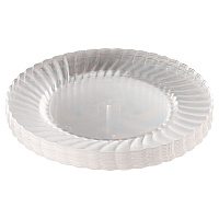 Classicware Plastic Plates, 9" dia, Clear, 12/Pack (RSCW91512PK)