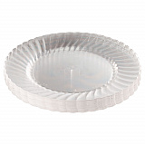 Classicware Plastic Plates, 9" dia, Clear, 12/Pack, 15 Packs/Carton (RSCW91512)