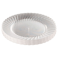 Classicware Plastic Plates, 9" dia, Clear, 12/Pack, 15 Packs/Carton (RSCW91512)