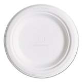Eco-Products Renewable and Compostable Sugarcane Plates, 6" dia, Natural White, 1,000/Carton (EPP016CT)