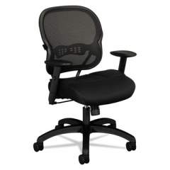 HON Wave Mesh Mid-Back Task Chair, Supports Up to 250 lb, 18" to 22.25" Seat Height, Black (VL712MM10)