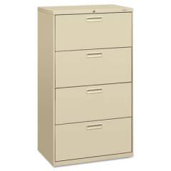 HON 500 Series Four-Drawer Lateral File, 30w x 18d x 52.5h, Putty (574LL)