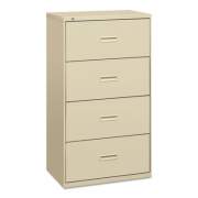 HON 400 Series Lateral File, 4 Legal/Letter-Size File Drawers, Putty, 30" x 18" x 52.5" (434LL)