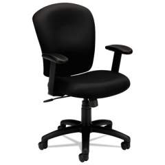 HON HVL220 Mid-Back Task Chair, Supports Up to 250 lb, 17.5" to 21" Seat Height, Black (VL220VA10)