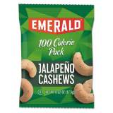 Emerald 100 Calorie Pack Nuts, Jalapeno Cashews, 0.62 oz Pack, 7/Box (33625)