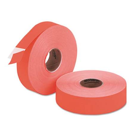 Monarch Easy-Load Two-Line Labels for Pricemarker 1136, 0.63 x 0.88, Fluorescent Red, 1,750/Roll, 2 Rolls/Pack (925085)