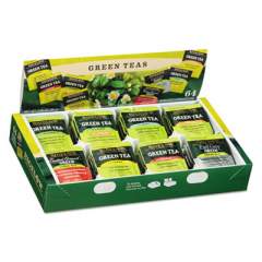 Bigelow Green Tea Assortment, Individually Wrapped, Eight Flavors, 64 Tea Bags/Box (30568)