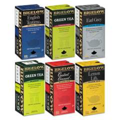 Bigelow Assorted Tea Packs, Six Flavors, 28/Box, 168/Carton (15577)