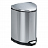 Step-On Receptacle, 4 gal, Stainless Steel, Chrome/Black (9685SS)