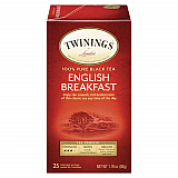 Tea Bags, English Breakfast, 1.76 oz Filterbag, 25/Box (09181)